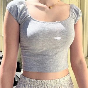 Brandy Melville grey Eden Crop Top